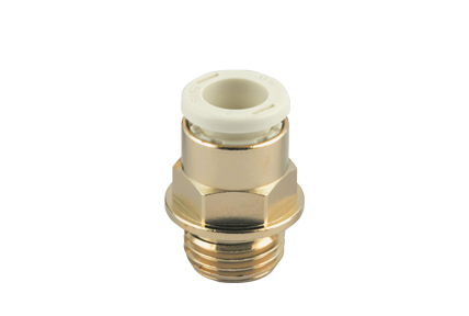 Racores automáticos en latón sin plomo serie F-NSF PLUS, tubo de ø 4 a 10 mm, rosca de M5 a 1/2”
